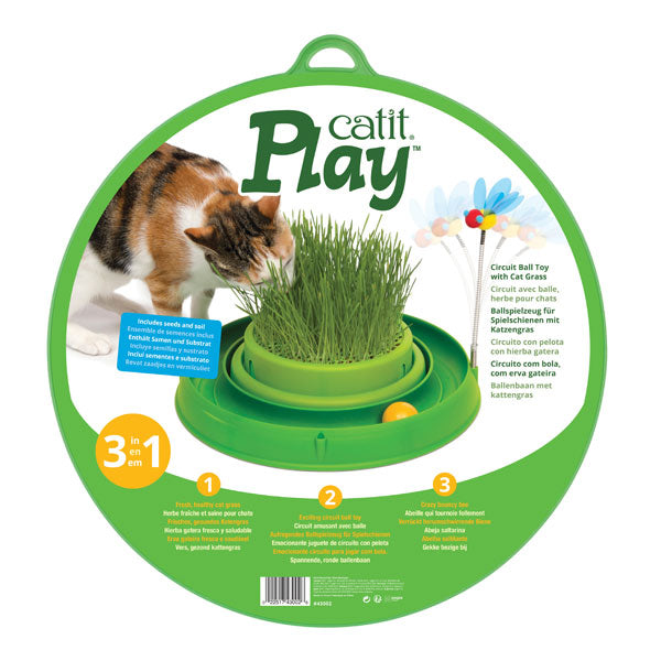 Ergänzungsfutter für Katzen – Play-n-Scratch mit Grasgarten, Grün – Bild 4