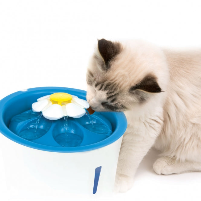 Blumentrinkbrunnen für Katzen – 3 L, blau, mit LED – Bild 2