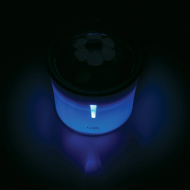 Blumentrinkbrunnen für Katzen – 3 L, blau, mit LED – Bild 3