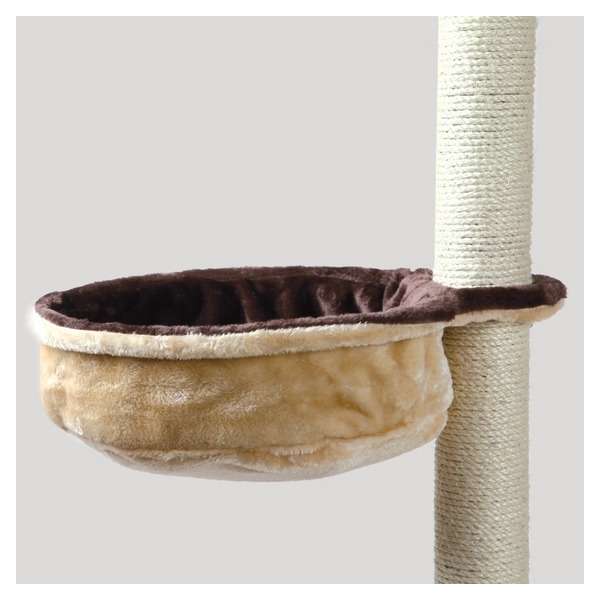 Kuschelsack für Katzen – für Kratzbäume mit Metallrahmen, beige/braun – Bild 2