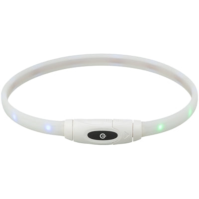 Trixie Light Up Dog Collar USB Silicone Rechargeable Multi-Colored