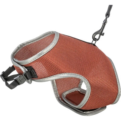 Trixie soft harness cat with leash rust-0