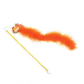 Happy pet tabby patch cat fishing rod goldfish orange