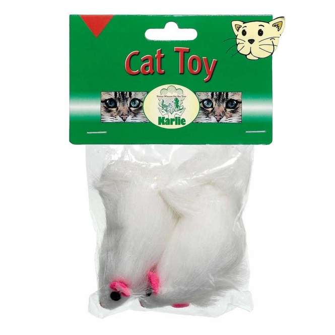 Plüschmäuse für Katzen – Flamingo mit Rassel, 2 Stück – Bild 2