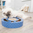 Kratzbrett für Katzen – Kratztrommel aus Pappe mit Spielbällen – Bild 3