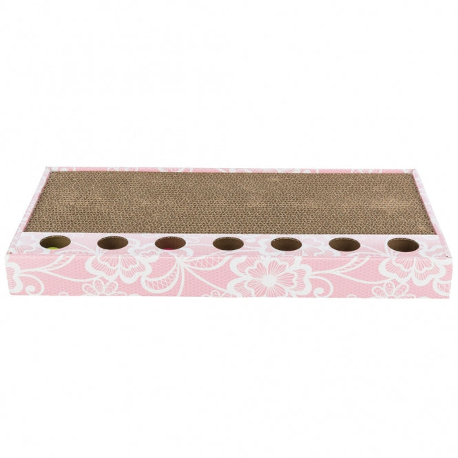 Kratzbrett für Katzen – Kratzpappe rosa, 48 × 25 cm – Bild 2