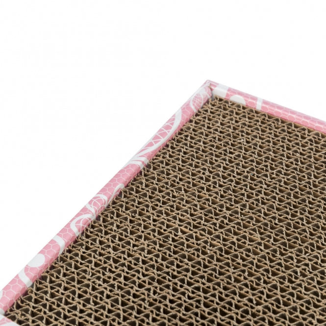 Kratzbrett für Katzen – Kratzpappe rosa, 48 × 25 cm – Bild 3