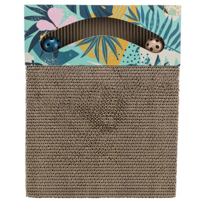 Kratzbrett für Katzen – Kratzpappe bunt, 38 × 30 cm – Bild 2
