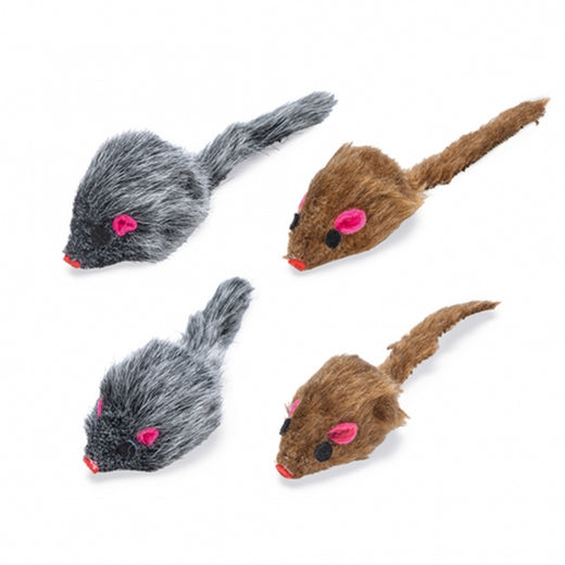 Plüsch-Spielmäuse für Katzen – 4er