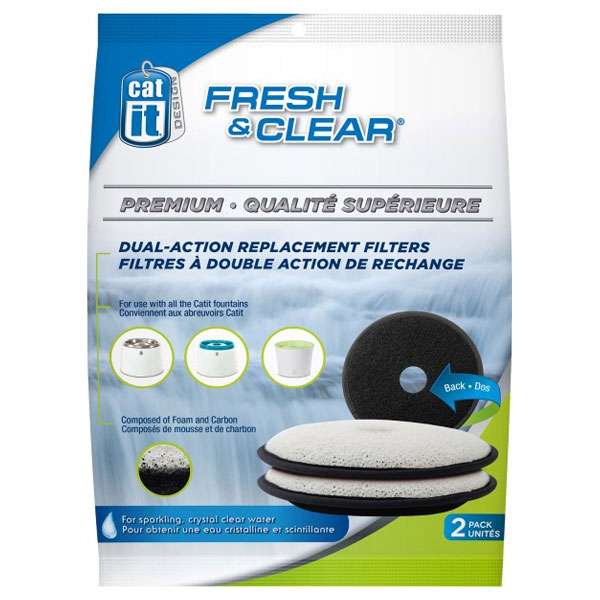 Trinkbrunnen für Hunde – Premium-Ersatzfilter für Fresh&Clear 2er