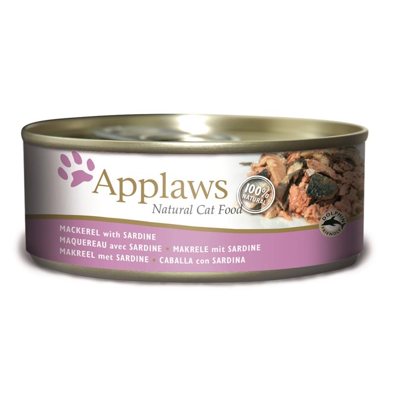 Katzennassfutter Cat Dose Makrele & Sardine 156g, 24er Pack – Applaws