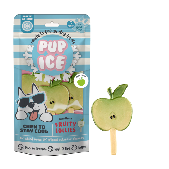 Hundeleckerli Pup Ice Fruity Lollies Apple S, 3 Stück | Imaginelles - Pup Ice