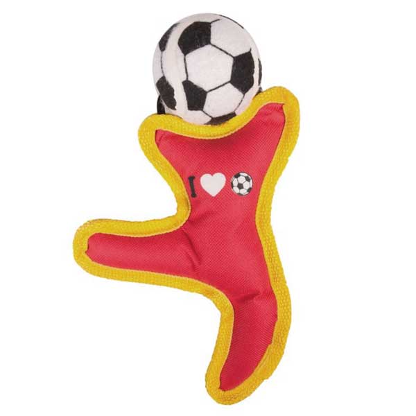 Hundeball – Flamingo Fußballfigur aus Nylon
