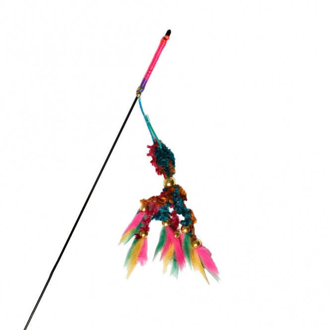 Katzenangel – Flamingo mit Samtrute – Bild 2