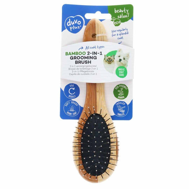 Pflegebürste für Hunde und Katzen – Bamboo 2-in-1