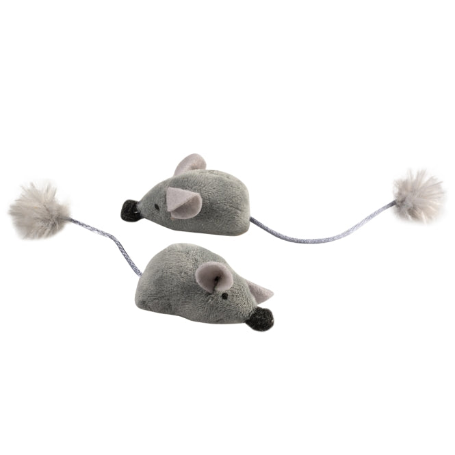 Mäuse für Katzen – Cat Toy Cushy grau, 2 Stück