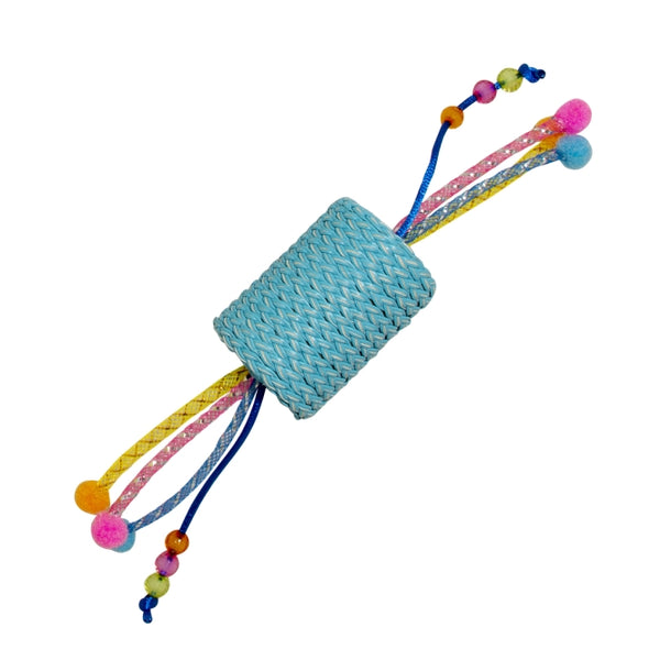 Katzenminze Spielzeug – Cat Toy Jolly Rolle mit Seilen, blau