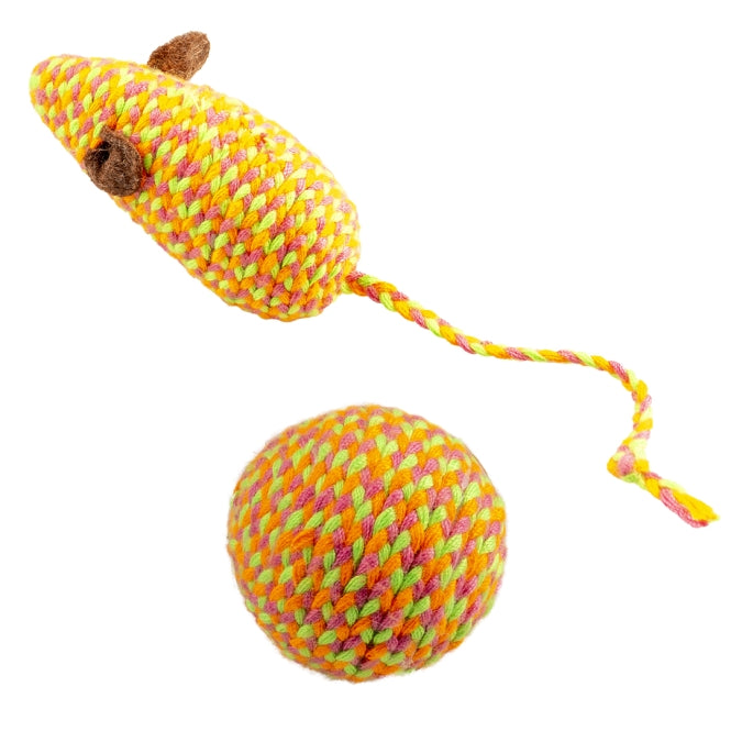 Spielmaus für Katzen – Cat Toy Jolly & Ball, orange