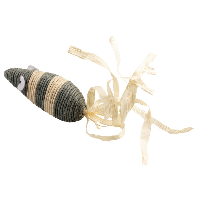Spielmaus für Katzen – Cat Toy Rope mit Maisschnüren, grau