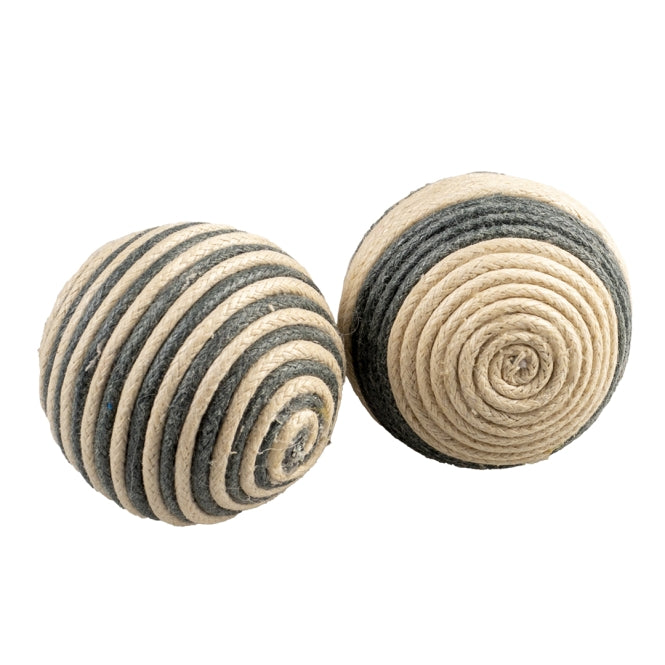 Bälle für Katzen – Cat Toy Rope grau, 2 Stück