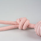 Gummiball für Hunde – Seilschlaufe mit Knoten & rosa – Bild 4