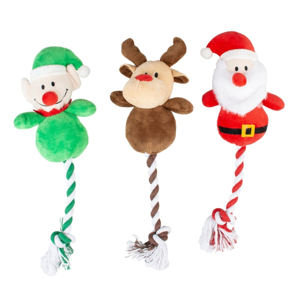 Plüschtier für Hunde – Xmas mit Seil