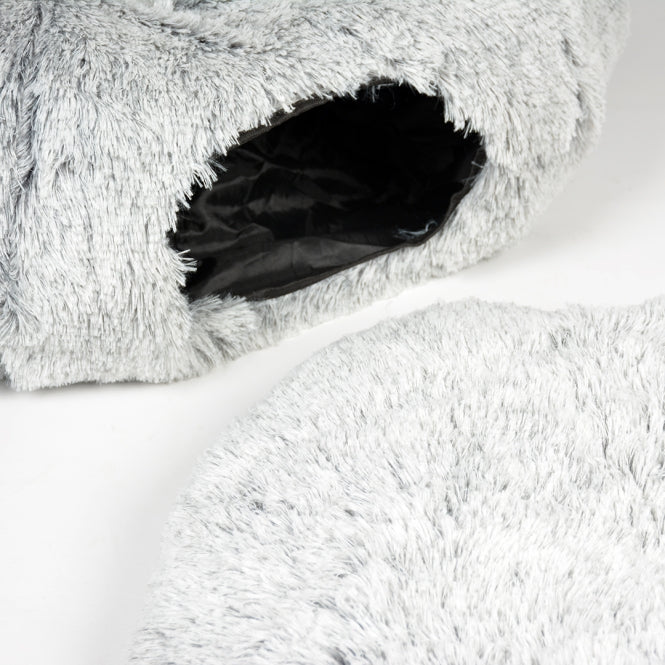 Katzentunnel – & Donutbett Snug, Hellgrau – Bild 4