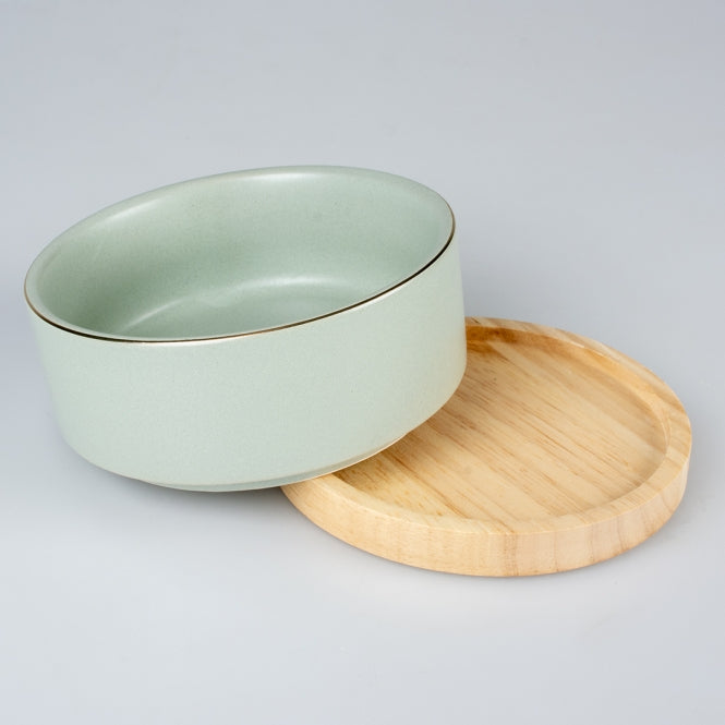 Keramiknapf für Hunde – Stone Timber grün, 450ml – Bild 3