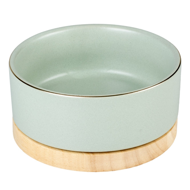 Keramiknapf für Hunde – Stone Timber grün, 450ml