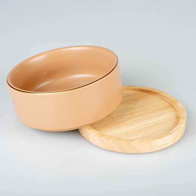 Keramiknapf für Hunde – Stone Timber rosa, 450ml – Bild 5