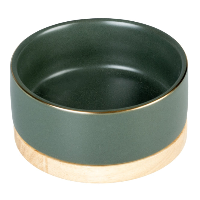 Keramiknapf für Hunde – Stone Timber dunkelgrün, 450ml