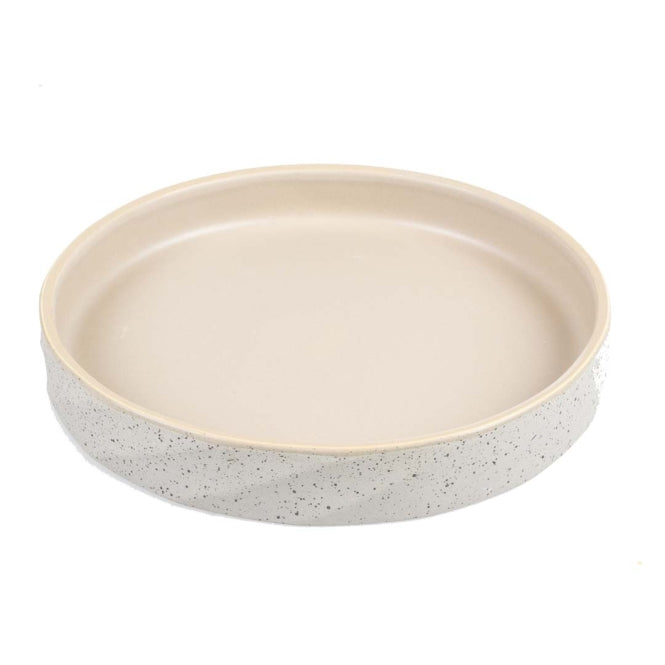 Keramiknapf für Hunde – flacher Stone Wavy Dune