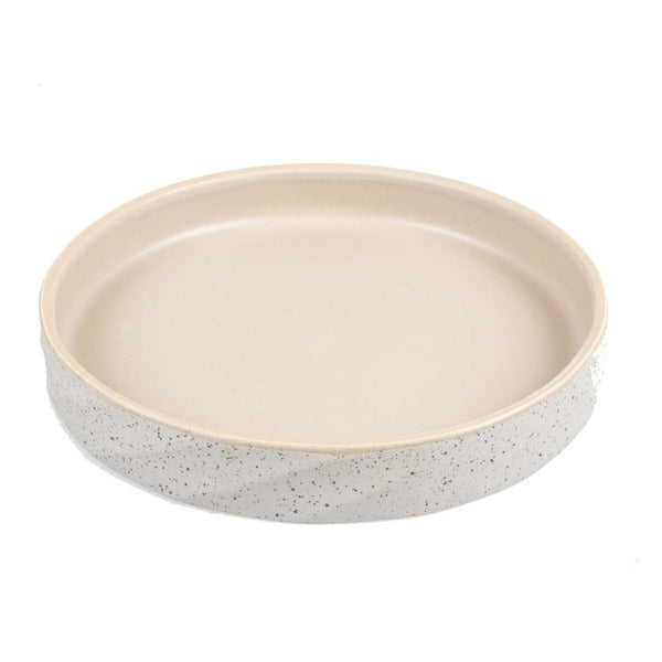 Keramiknapf für Hunde – flacher Stone Wavy Dune