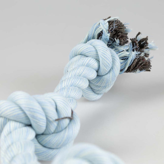 Hundeseil – Flossy mit 3 Knoten, blau – Bild 3