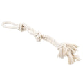 Baumwollseil für Hunde ECO mit 3 Knoten & Schlaufe, weiß | DUVO
