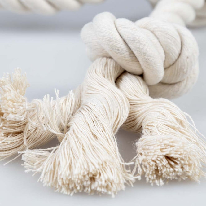 Baumwoll-Tau für Hunde – ECO mit 1 Schlaufe, weiß – Bild 5