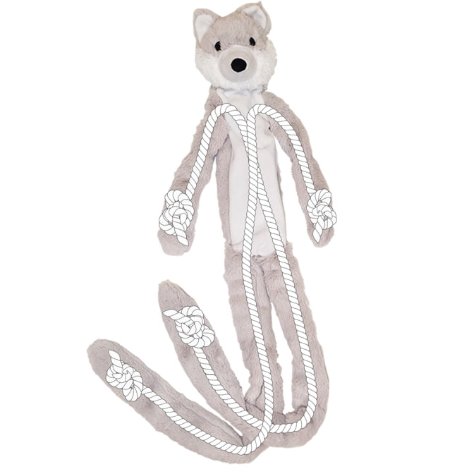 Plüschtier für Hunde – Long Wolf, 105cm – Bild 2