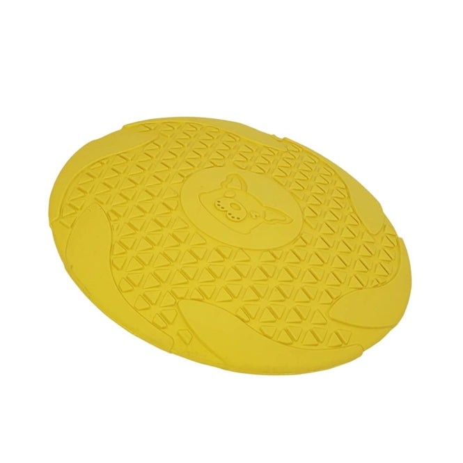 Hundefrisbee – Vollgummi gelb, 18cm