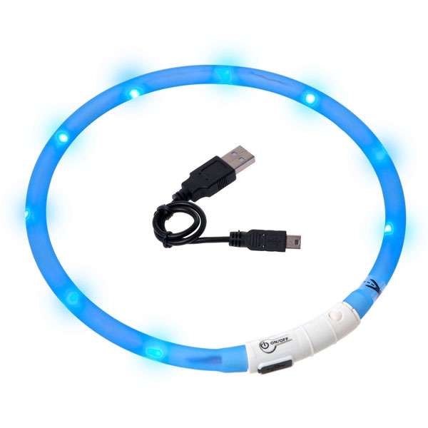 Leuchthalsband für Hunde – Visio Light LED-Leuchtschlauch mit USB – Bild 4