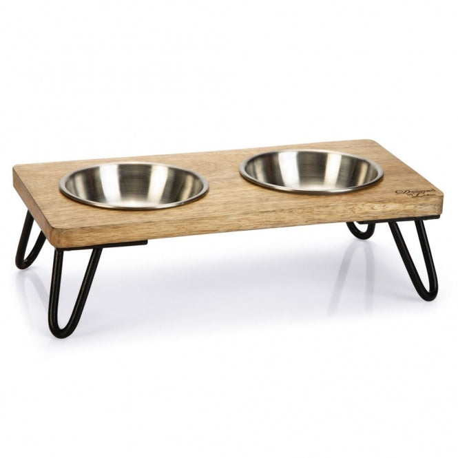 Katzennapf – Holz Katzennapf-Set Linga