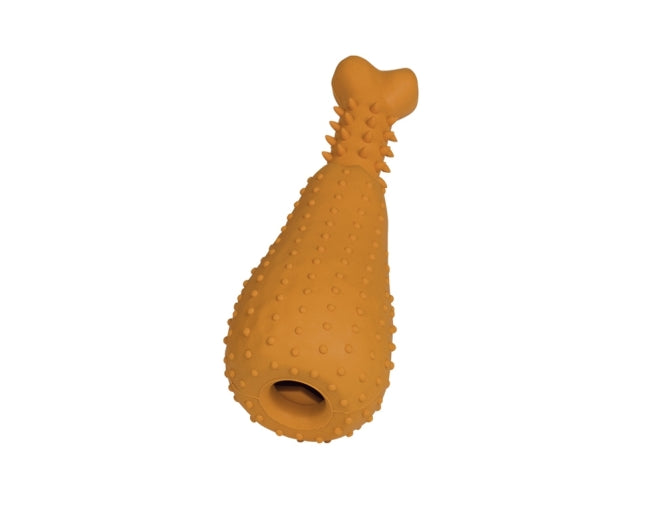 Intelligenzspielzeug für Hunde – Vollgummi Hähnchenkeule, 15,5cm