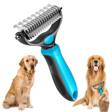 Pet Grooming Brush – Double-Sided Deshedding & Dematting Undercoat Rake for Dogs & Cats