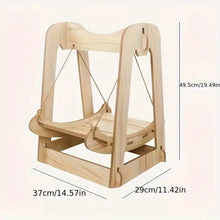 Wooden Rocking Bed Cat Furniture - Double Layer Cat Hammock
