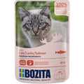 Katzennassfutter Häppchen in Soße mit Lachs 85g, 12er Pack | Bozita