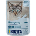 Katzennassfutter Häppchen in Soße mit Hering 85g, 12er Pack | Bozita