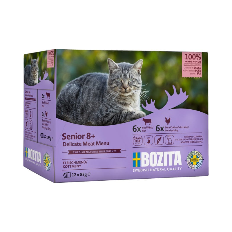 Frischebeutel für Katzen Cat Senior 8+ Multibox 12x85g – Bozita