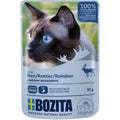 Katzennassfutter Häppchen in Gelee mit Rentier 85g, 12er Pack | Bozita