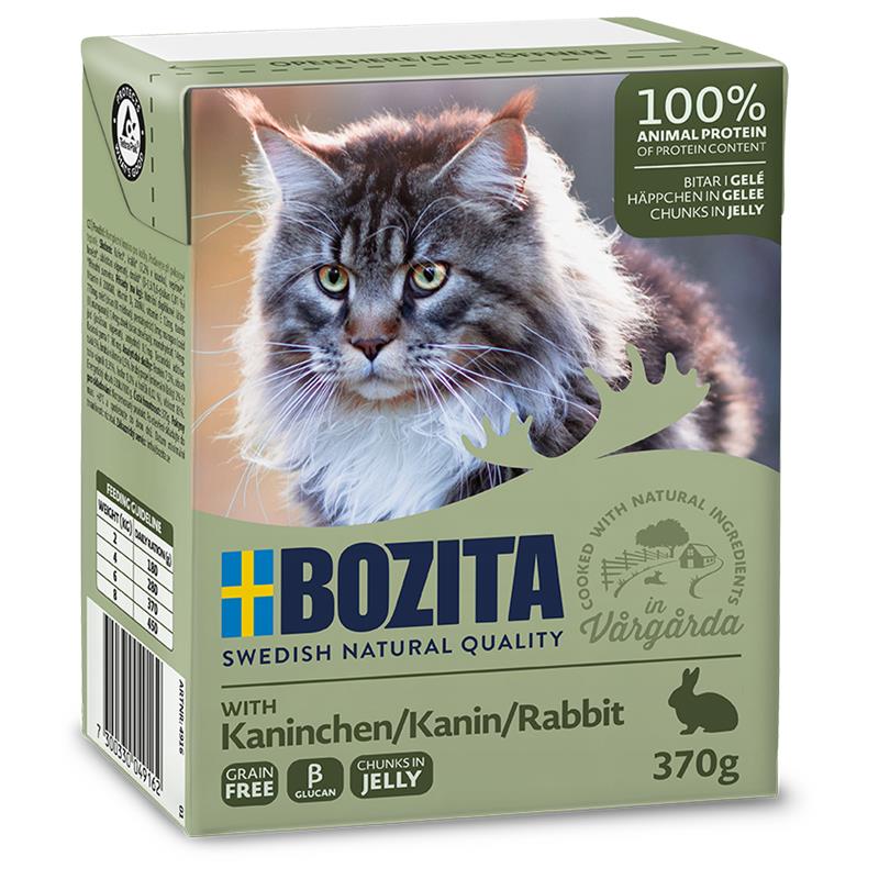 Katzennassfutter Tetra Recard Häppchen in Gelee Kaninchen 370g, 6er Pack – Bozita Cat