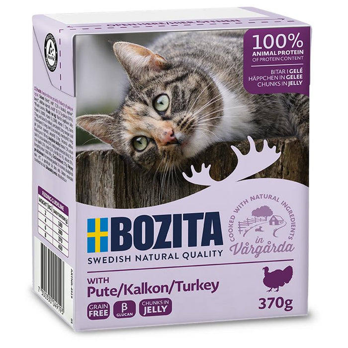 Katzennassfutter Tetra Recard Häppchen in Gelee Pute 370g, 6er Pack – Bozita Cat