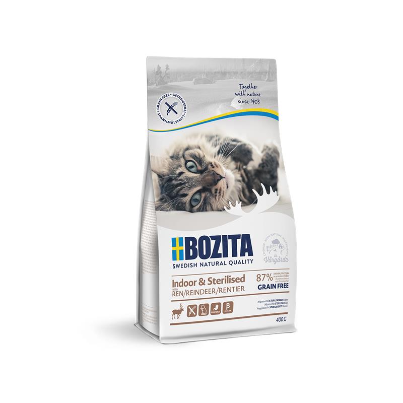 Katzentrockenfutter Indoor & Sterilised Grainfree Reindeer – Bozita Cat